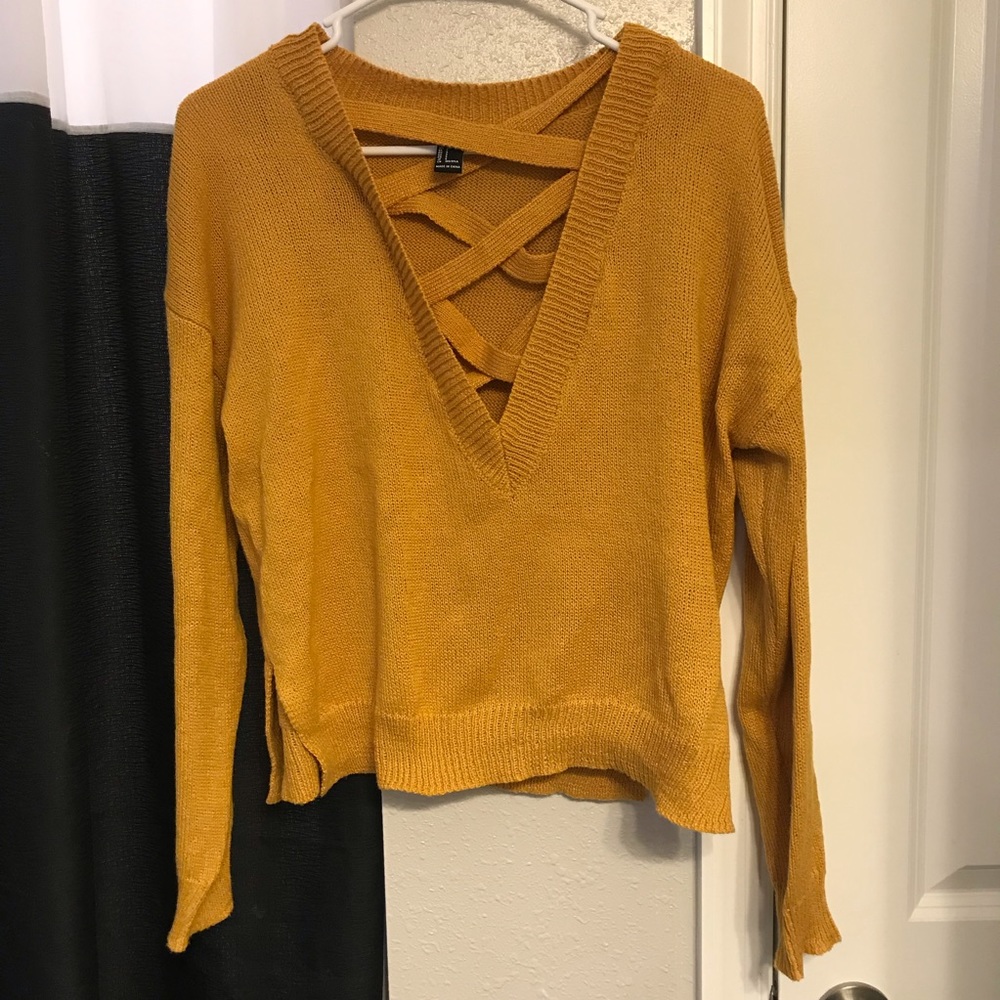 Forever 21 mustard sweater